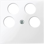 Merten 296519 Zentralplatte für Ankaro 4-fach-Antennensteckdosen polarweiß glänzend System M 