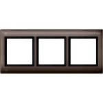 Merten 401315 AQUADESIGN-Rahmen mitVerschraubung 3-fach dunkelbrasil 