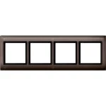 Merten 401415 AQUADESIGN-Rahmen mitVerschraubung 4-fach dunkelbrasil 