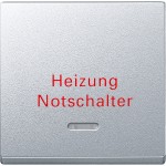 Merten 431860 Wippe mit Kontrollfenster und Aufdruck Heizungsnotschalter aluminium System M 