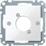 Merten 468019 Zentralplatte für Audio-Steckverbinder XLR polarweiß glänzend System M 