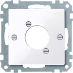 Merten 468025 Zentralplatte für Audio-Steckverbinder XLR aktivweiß glänzend System M 