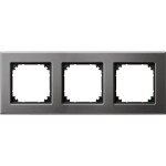 Merten 475314 M-PLAN-Metallrahmen 3-fach Rhodiumgrau 
