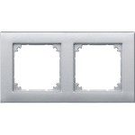 Merten 488260 M-PLAN II-Rahmen 2-fach bündiger Einbau aluminium 