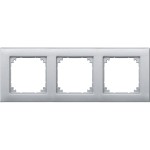 Merten 488360 M-PLAN II-Rahmen 3-fach bündiger Einbau aluminium 