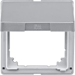 Merten 516560 Zwischenring mit Klappdeckel aluminium AQUADESIGN 