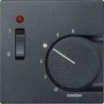 Merten 536114 Zentralplatte für Raumtemperaturregler-Einsatz mit Schalter anthrazit System M 