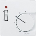 Merten 536119 Zentralplatte für Raumtemperaturregler-Einsatz mit Schalter polarweiß System M 