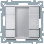 Merten 627860 Taster 4-fach plus aluminium System M 