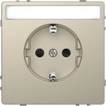 Merten MEG2302-6033 Schuko-Steckdose mit Schriftfeld Berührungsschutz Steckklemmen Sahara System Design 