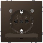 Merten MEG2304-6052 Schuko-Steckdose mit Lichtauslass LED-Beleuchtungs-Modul Berührungsschutz Steckklemmen Moccametallic System Design 