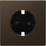 Merten MEG2330-6052 Zentralplatte für Schuko-Steckdosen-Einsatz Berührungsschutz Moccametallic System Design 