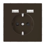 Merten MEG2366-6052 Schuko-Steckdose mit USB Ladegerät Moccametallic System Design 