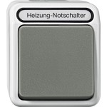 Merten MEG3448-8029 Heizungs-Notschalter Aus/Wechsel 1-polig mit Kontroll-Langfeldleuchte lichtgrau AQUASTAR 