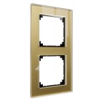 Merten MEG4020-2341 Echtglasrahmen 2-fach gold M-Plan 
