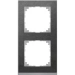 Merten MEG4020-3669 M-Pure Decor-Rahmen 2-fach Schiefer/aluminium M-Pure Decor 