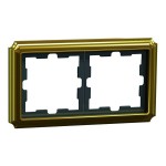 Merten MEG4020-4741 D-Antik Metallrahmen 2-fach 24k gold 