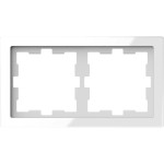 Merten MEG4020-6520 D-Life Glas Rahmen 2-fach Kristallweiß 
