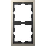 Merten MEG4020-6550 D-Life Metall Rahmen 2-fach Nickelmetallic 