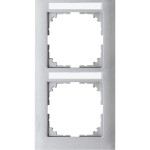 Merten MEG4022-3660 M-Pure-Rahmen 2-fach mit Beschriftungsträger senkrechte Montage aluminium 