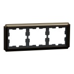Merten MEG4030-4752 D-Antik Metallrahmen 3-fach Moccametallic 
