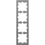 Merten MEG4040-6536 D-Life Rahmen 4-fach Edelstahl 