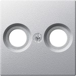 Merten MEG4122-0460 Zentralplatte für Antennensteckdosen aluminium System M 