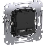Merten MEG4366-0130 USB Ladestation-Einsatz Typ 1x USB C mit Power-Delivery-Technologie und 65W Ladeleistung 