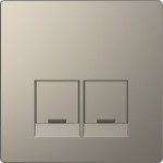 Merten MEG4572-6050 Zentralplatte für Schneider Electric-Connector 2-fach Nickelmetallic System Design 