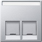 Merten MEG4574-0460 Zentralplatte für Schneider Electric-Connector 2-fach aluminium System M 