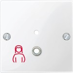 Merten MEG4843-0319 Zentralplatte Zugtaster polarweiß glänzend System M 