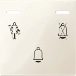 Merten MEG5209-0344 Klingeltaster mit LED-Anzeigen cremeweiß glänzend System M 