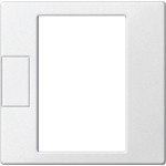 Merten MEG5775-0419 Zentralplatte für Universal Temperaturregler-Einsatz mit Touch-Display polarweiß System M 