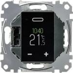 Merten MEG5776-0000 Programmierbarer Universal Temperaturregler-Einsatz mit Touch-Display 