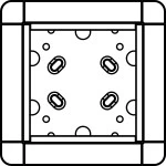 Ritto 1883120 Aufputzrahmen 1 Modulplatz silber 