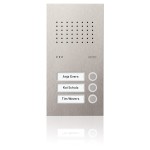 Ritto RGE1810325 Acero pur Edelstahl-Türstation Audio 3 Wohnungen Edelstahl 
