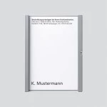 Sonderartikel: Siedle TM612-1,BTM650-01SM Namensschild komplett Silber-Metallic 200029784-00 