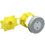 Kaiser 1248-03 Betonbau B1 Universal-Wandauslass 2-teilig Auslassöffnung Ø 45 mm Tiefe 67 mm mit Prefix ® Flügel-Aufnahm 