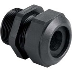Kaiser 1540.12.065 Kabelverschr. Progress Kst. GFK M12x1.5 Schwarz RAL 9005 Kabel Ø 5.0-6.5 mm 50 Stück 