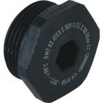 Kaiser 8841.36 Verschlussschraube 6-kt. Kst. Pg36 Ex e II Schwarz RAL 9005,mit O-Ring NBR 25 Stück 