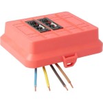Kaiser AT7722 Steckbar Frontteil AK2 WAGO WINSTA MIDI in:4pol H07V-U out:2x4pol sw L1+L2 125x100x42 mm rot 10 Stück 
