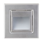 Brumberg 10129203 LED-Wandeinbauleuchte 230V AC 50 Hz 1,2W 3000K quadratisch edelstahl M 