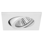Brumberg 12362073 LED-Einbaustrahler 350 mA 7W 38° 3000K quadratisch schwenkbar weiss IP 