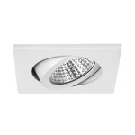 Brumberg 33355073 LED-Einbaustrahler 230V AC 50 Hz 6W 38° 3000K quadratisch schwenkbar, 