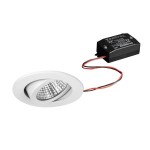 Brumberg 38261073 LED-Einbaustrahler 230V AC 50 Hz 7W 38° 2700K rund schwenkbar weiss, 