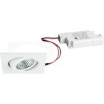 Brumberg 39355073 LED-Einbaustrahler 230V AC 50 Hz 6W 38° 3000K quadratisch schwenkbar, 