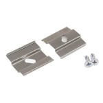Brumberg 53020000 Halter-Set bestehend aus 2 x Schraube und 2 x Klammer silber (für waagerechte 