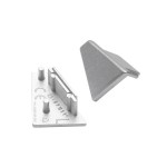 Brumberg 53070260 Endkappen-Set zu LED-Anbau-Eckprofil 53700260 silber 