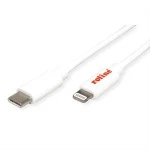 roline 11.02.8335 USB Sync- & Ladekabel Typ C / Lightning Connector weiß 1 Meter 