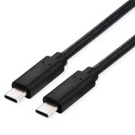 roline 11.02.9083 USB4 Gen2x2 Kabel C-C Stecker/Stecker 20Gbit/s 100W schwarz 2 Meter 